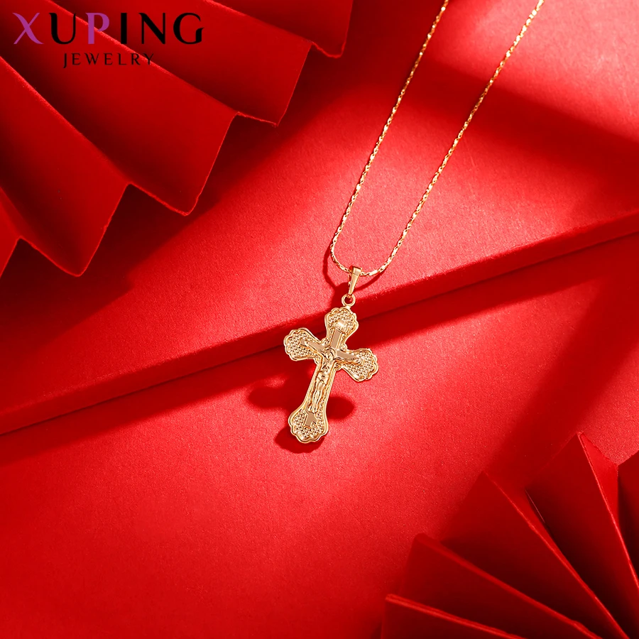 Xuping Jesus Seris Cross модный Европейский стиль позолоченный кулон для женщин массивные