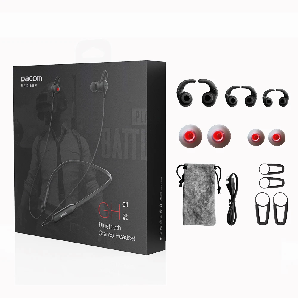 Беспроводные наушники Dacom GH01 Ear Bass магнитная гарнитура с Bluetooth спортивные громкой