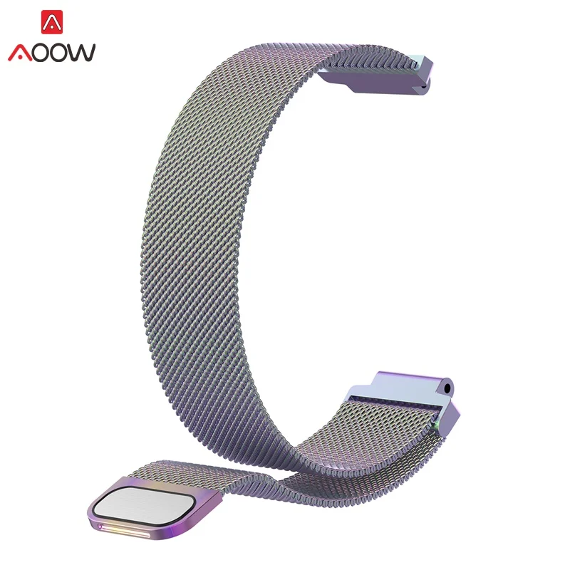AOOW Milanese Loop Магнитный металлический Нержавеющая сталь ремешок для смарт-часов Garmin Forerunner 220/230/235/620/630/735 часы сменные ремешки
