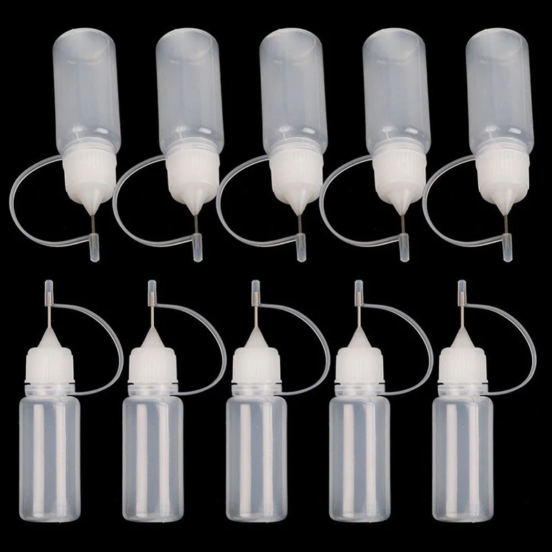

10Pcs 10ML PE Glue Applicator Needle Squeeze Bottle for Paper Quilling DIY Scrapbooking Crafts