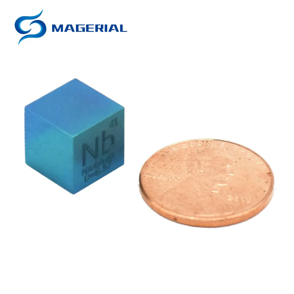 10mm Cube BlueColor Красочный металлический кубик плотности Niobium Nb 99.99% чистый для коллекции элементов ручной работы DIY хобби ремесла дисплей стекло герметичный - Цвет: 10mm Cube BlueColor