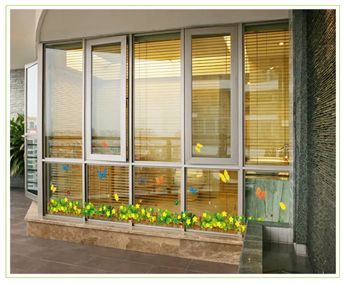 Клевер цветок бабочка забор виниловые Съемные наклейки для детской спальни