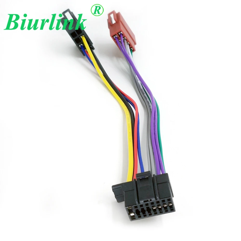 Biurlink Aftermarket стерео радио приемник сменный провод Жгут кабеля для Sony 16Pin порт (8 + 8)Pin
