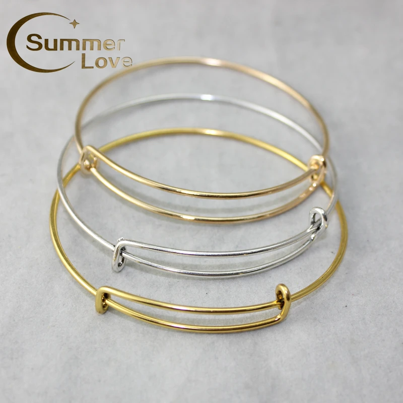 10 шт./лот регулируемый Расширяемый Браслет из проволоки диаметром 63 65 мм для