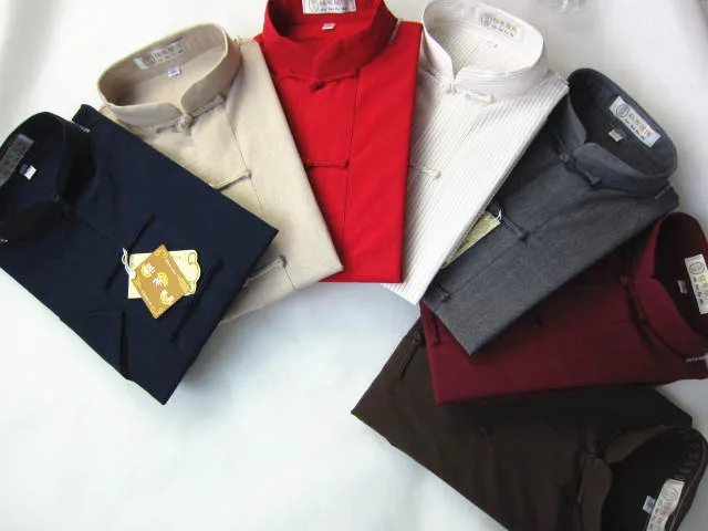 Костюм Танг из хлопка классический китайский топ мужская одежда с длинным