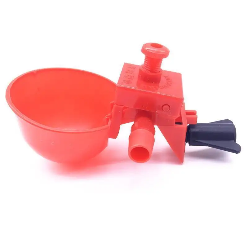 

50pcs Chicken Drinking Cups Waterer Bowls Bird Red Glass Animal Tools Automatic