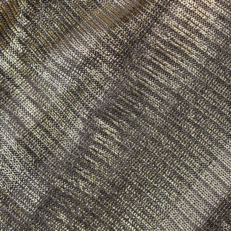 Женская эластичная повязка на голову в полоску с металлическим блеском - купить