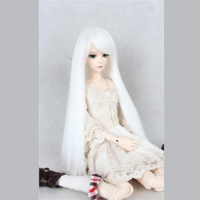 Bybrana длинные прямые черные белые волосы 1/3 1/4 BJD парики для кукол|Куклы| |