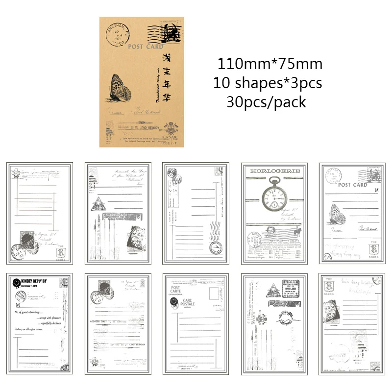 Mr paper 30 шт/лот 8 видов конструкций прозрачный сульфат масло бумажные блокноты для записей свободный лист блокнот дневник креативные письма Стикеры для заметок - Цвет: 7