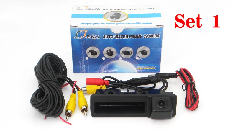 Set 1 Ручка багажника автомобиля камера для Audi A6 C6 4F S6 RS6 2005~ 2011/автоматическая камера заднего вида для Audi Q7 4L 2005~ 15 - Название цвета: Set 1