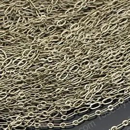 5*2 мм плоский большой маленький размер цепь в латунном цвете 5 метров/упаковка