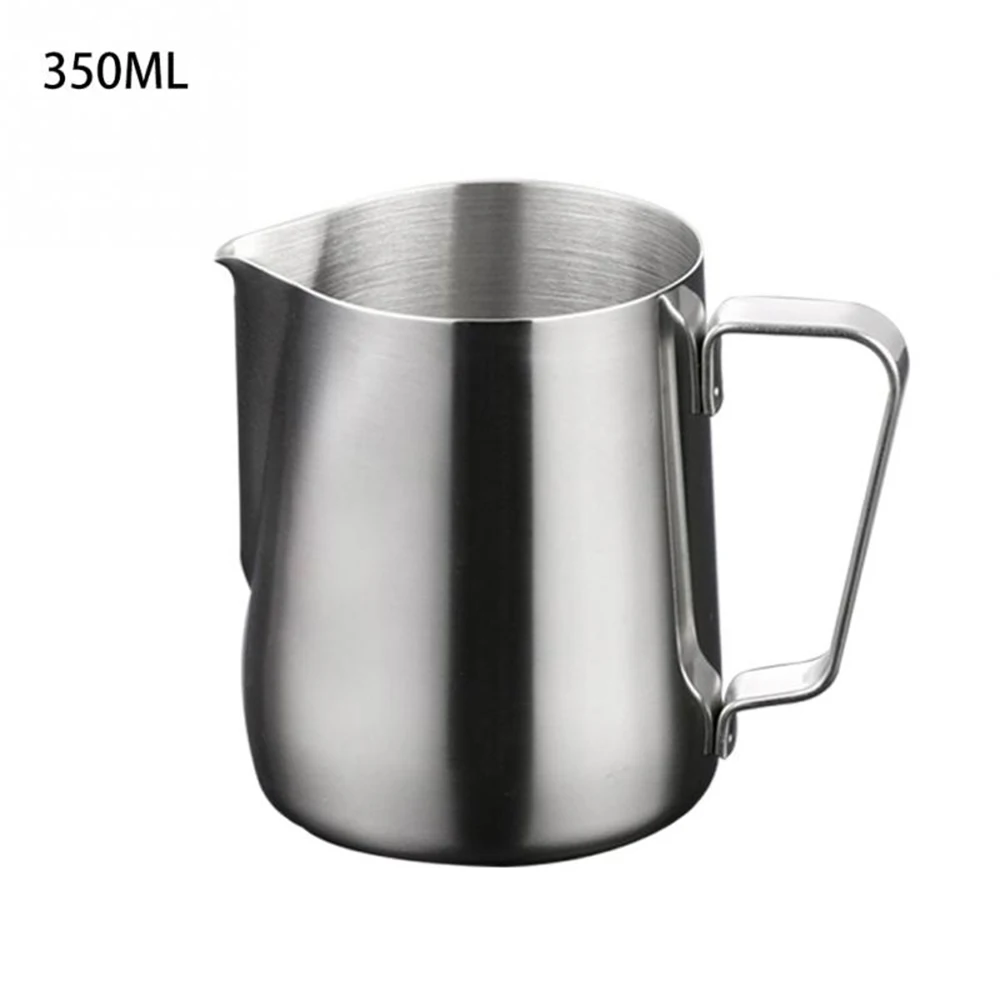 350ml Кухонный кувшин для вспенивания из нержавеющей стали, чашка с цветами для капучино, кофе, молока, кружки для вспенивания молока, латте, металлический кувшин - Цвет: 350ml