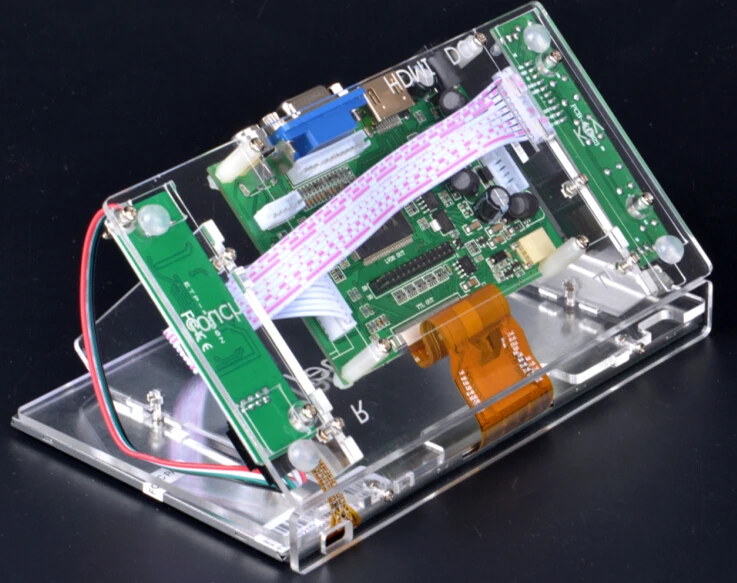 E & M 7 дюймовый 1024x600 емкостный сенсорный дисплей IPS экран ЖК мониторы модуль HMDI