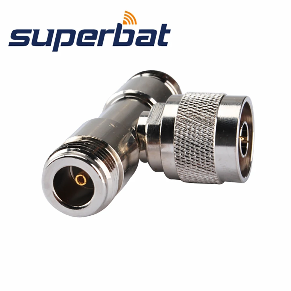 Superbat N адаптер штекер 2 разъем Женский 3 way длинная версия RF коаксиальный кабель