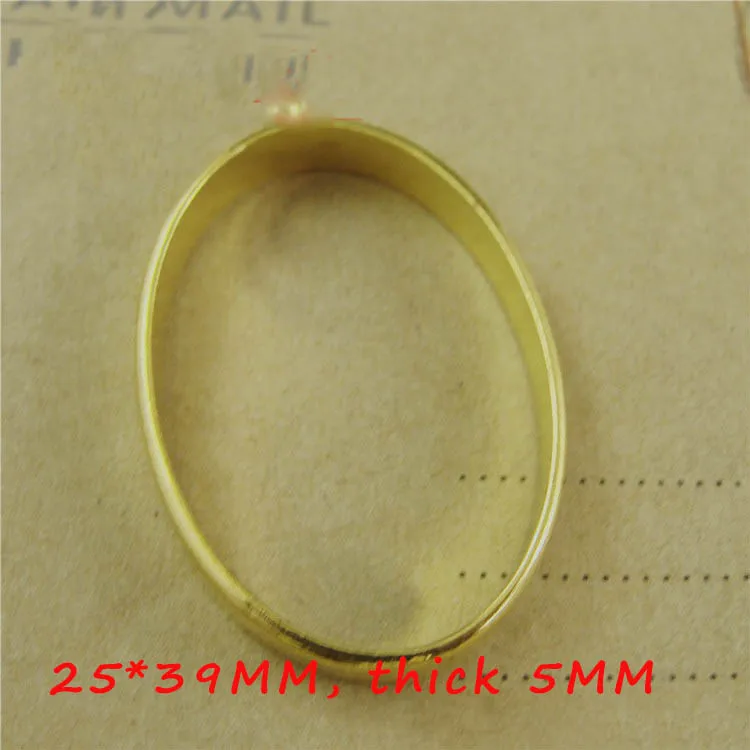 Gold oval 10 шт. круглая квадратная рамка Шарм Металл золото бронза круглая рамка для DIY для изготовления украшений вручную УФ Смола ремесло фурнитура поставщик - Окраска металла: Gold oval