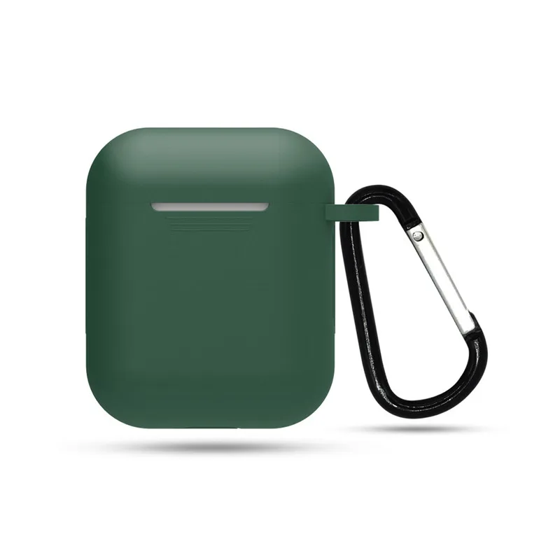 20 2 в 1 для Airpods чехол с карабином связка для ключей Slicone Защитная крышка коробка сумка кейс для bluetooth-гарнитуры Drop Proof водостойкий - Цвет: 20