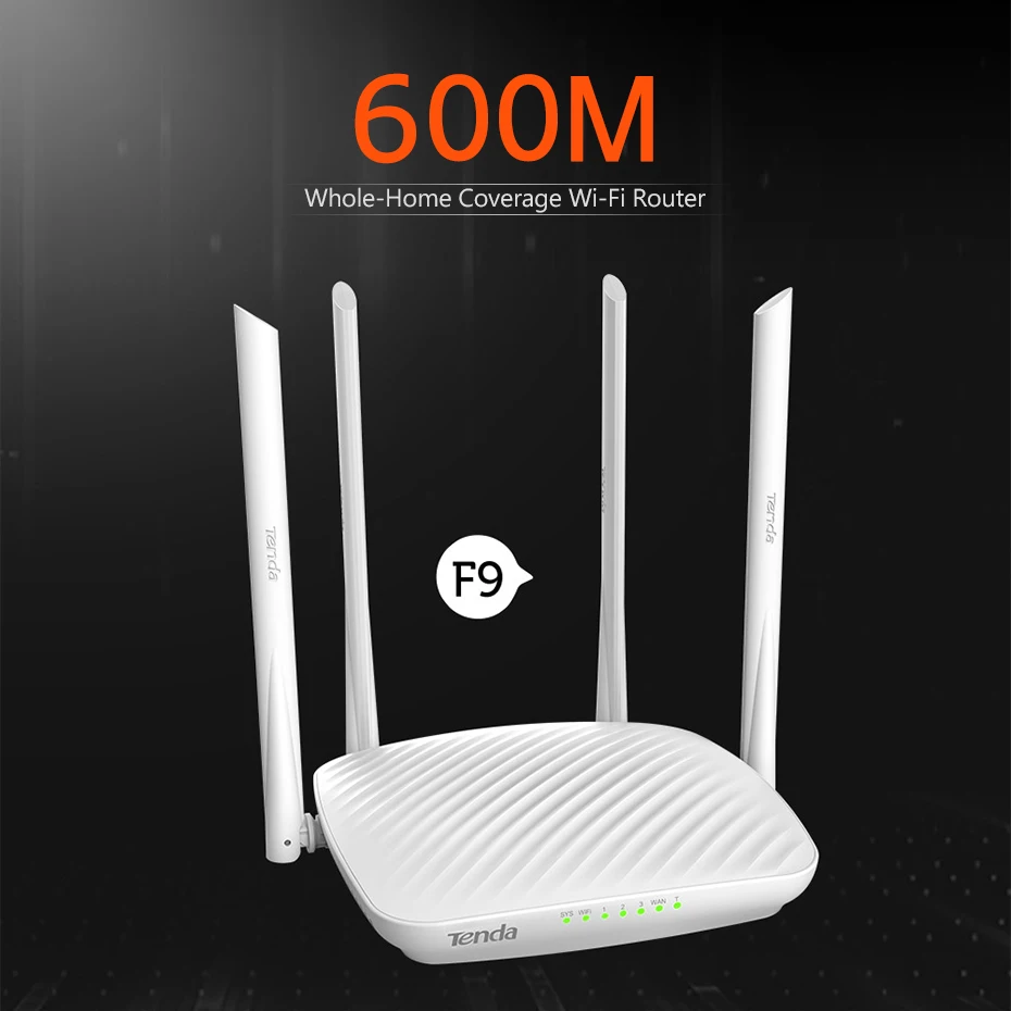 Tenda F9 всего дома охвата WiFi маршрутизатор с 4x 6dBi высоким коэффициентом усиления