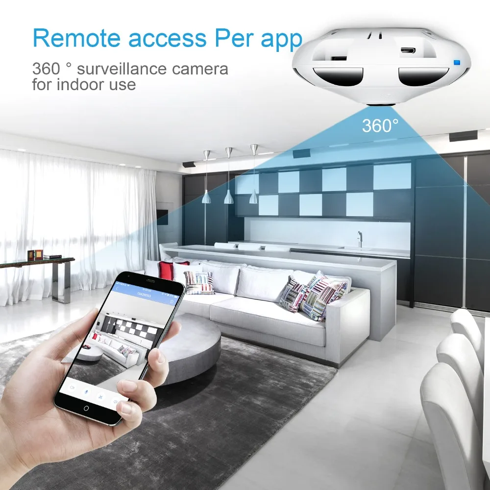 TAOCOCO 1536P камера WiFi IP камера Беспроводная 360 степени камеры «рыбий глаз» наблюдения ночного видения камера безопасности панорамная CCTV