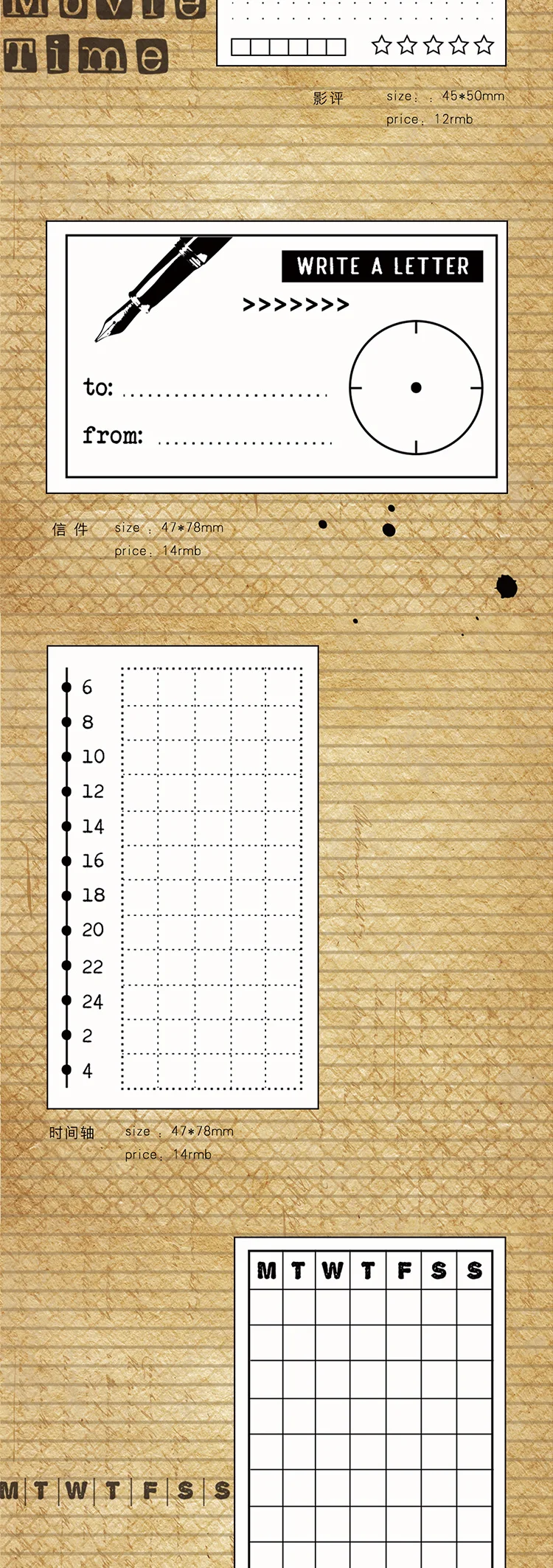 Moodtape винтажный деревянный прозрачный Штамп для DIY скрапбукинга/фотоальбома декоративная функция штамп пробойник план Примечания резиновый штамп печать