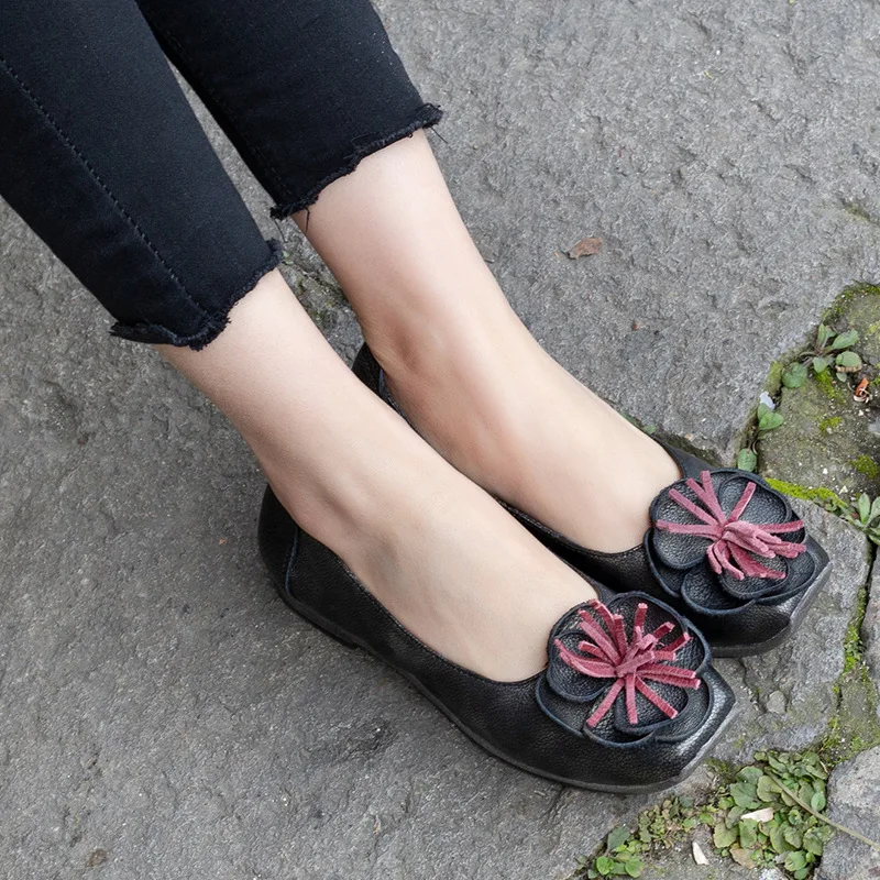 Новинка 2019 года сезон весна осень лоферы из натуральной кожи с круглым носком