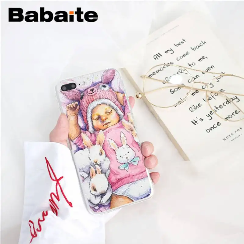 Babaite Модный черный чехол для телефона из ТПУ для мамы и дочки iPhone X XS MAX 6 6s 7 7plus 8 8Plus 5 5S SE XR 11 11pro 11promax