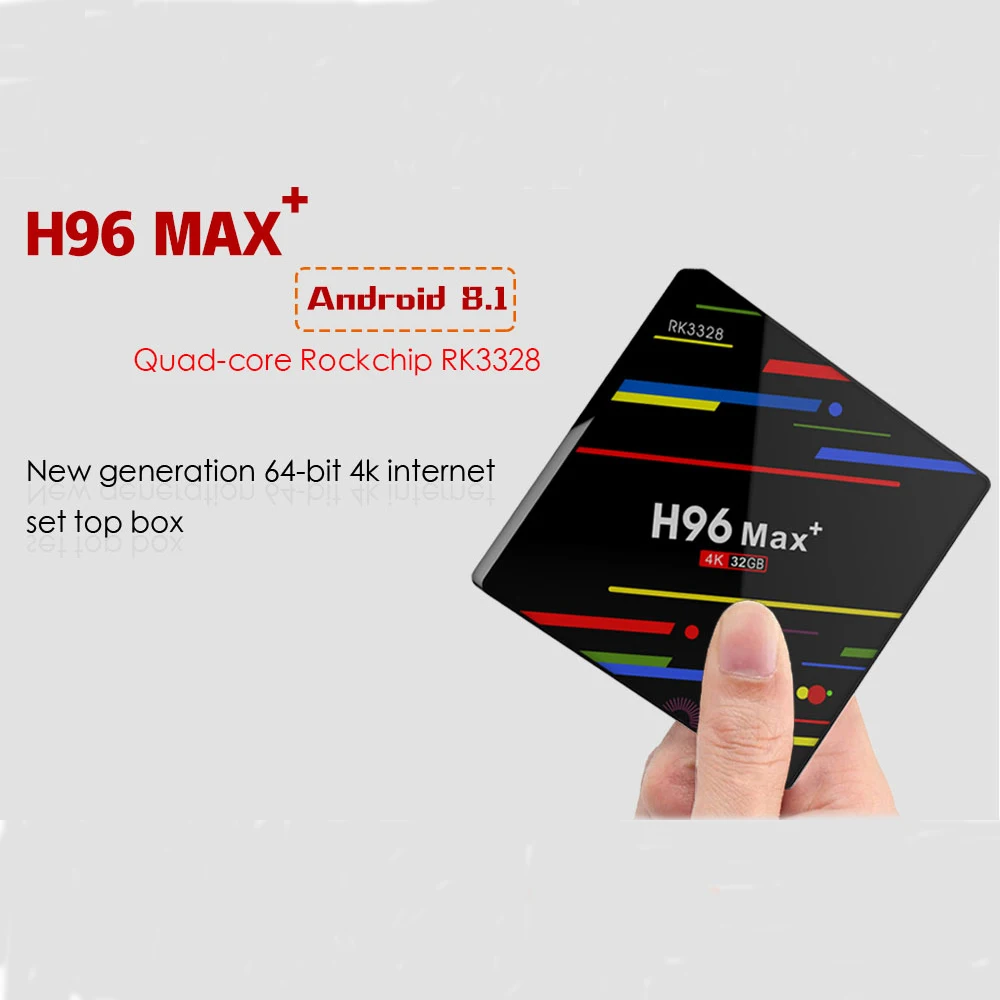 H96 MAX + smart tv box android 8 1 4 Гб ОЗУ 32 ПЗУ rk3328 Четырехъядерный 4K VP9 H.265 USB 3 0 WiFi 2 4G