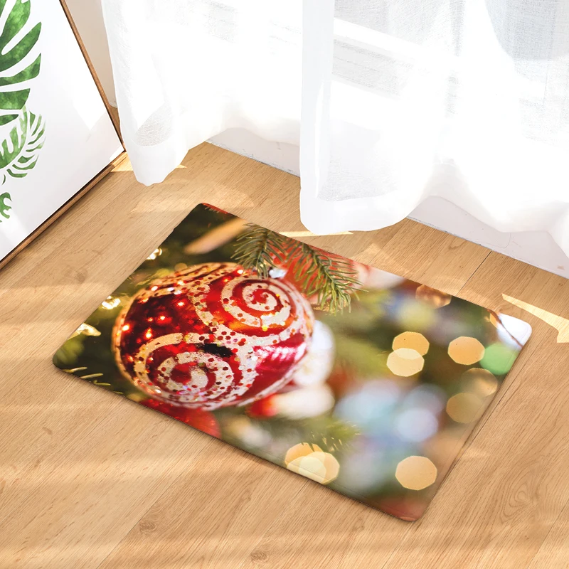Новинка 2017 Нескользящие ковры с рождественским принтом кухонные коврики для