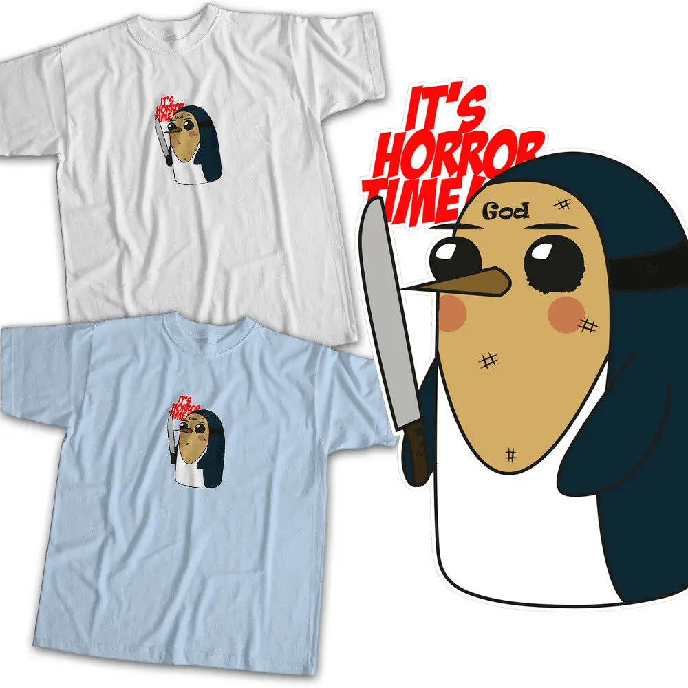 Футболка унисекс с надписью Gunter Penguin Adventure Time Purge God Mask|Мужские футболки| |