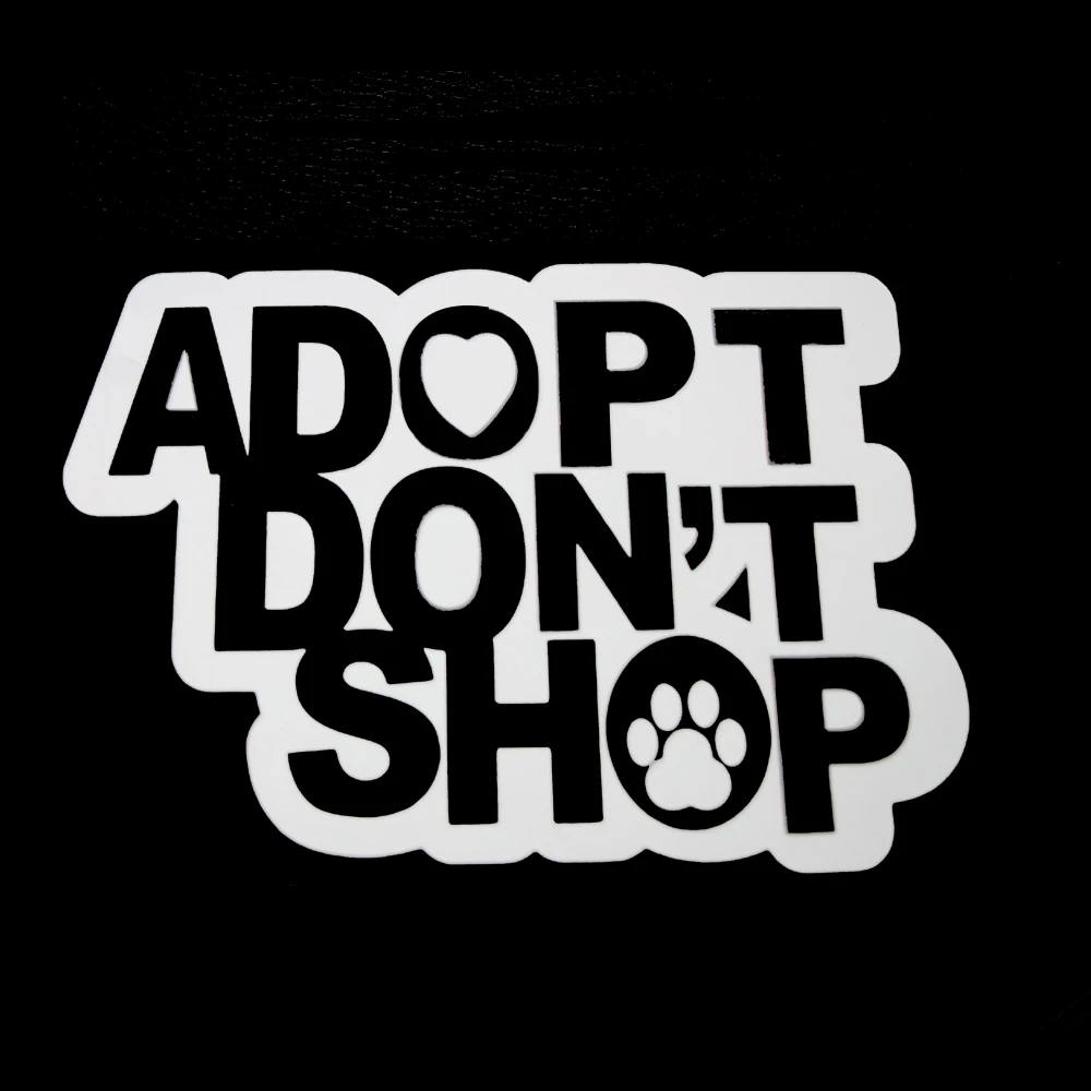 

BEMOST Cute Dog Paw With Peach Heart "Adopt Don't Shop" Car Stickers Decal Cartoon Animal Adopt Dog Cat Love Pet Car Styling