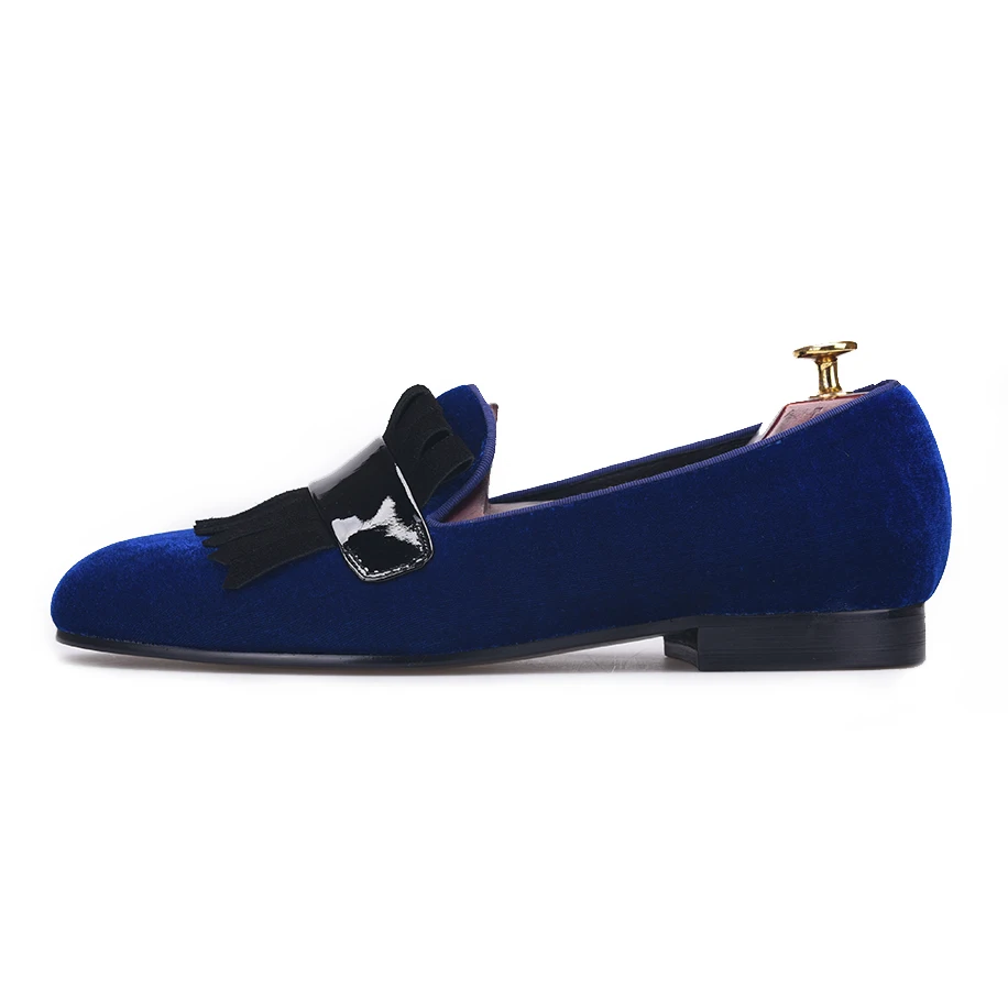 2018 new style large black suede fringed wrap patent leather men red velvet loafers classic fashion party dress shoes | Обувь