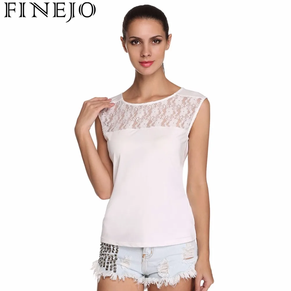 Женская летняя модная Стильная хлопковая кружевная Сетчатая футболка без