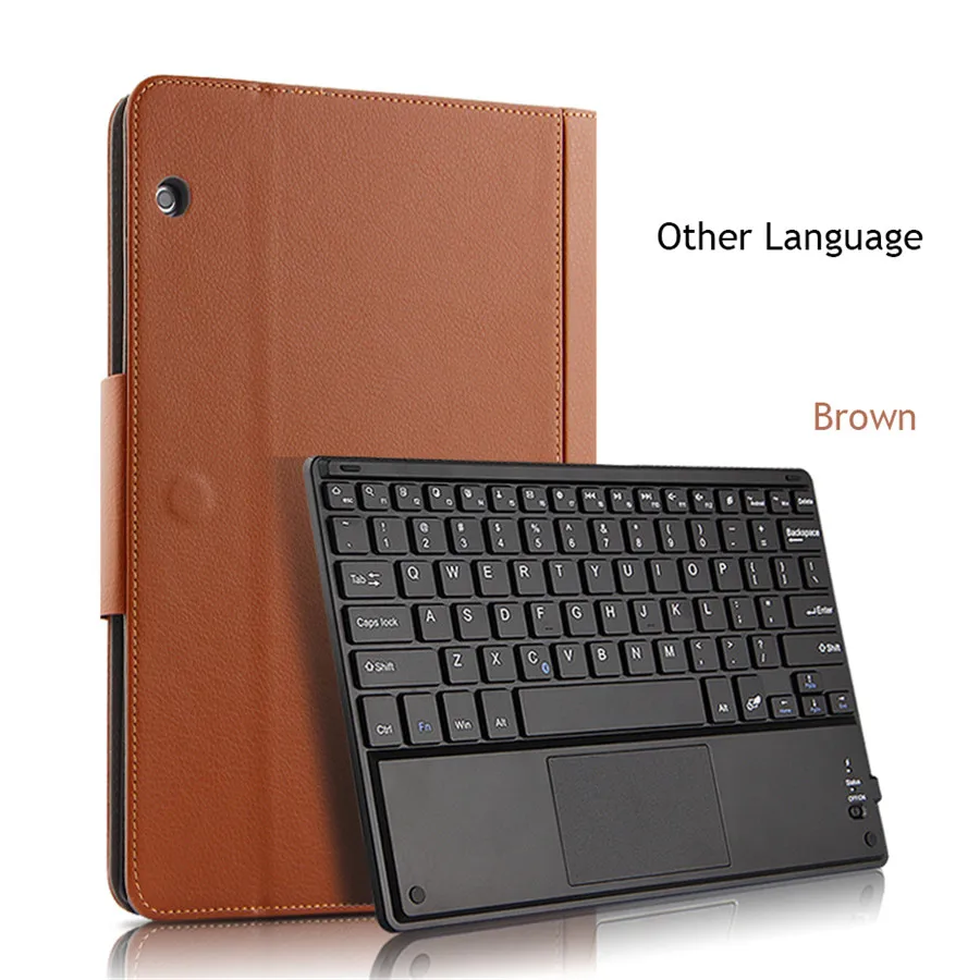 Other language Brown Для huawei MediaPad T5 10 AGS2-W09/L09/W19/L03 10,1 ''беспроводной Bluetooth клавиатура чехол для планшета с подставкой Многоязычный язык - Цвет: Other language Brown