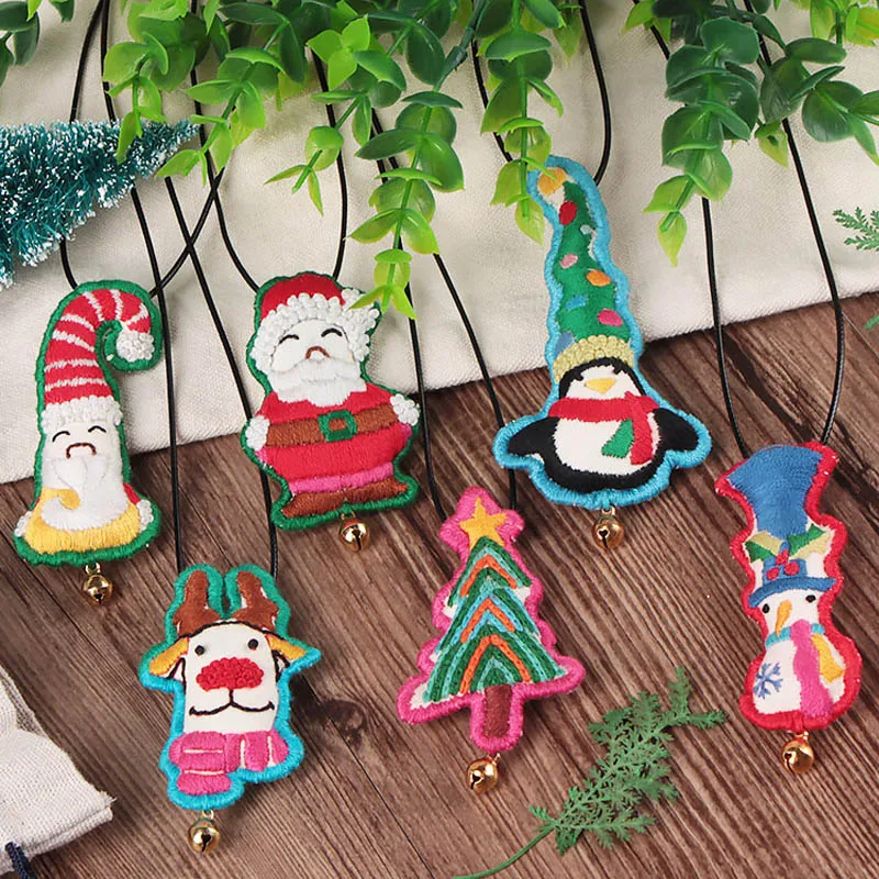 Creative DIY Embroidery Kits of Necklace Hair Band Handmade Floral Needlework Cross Stitch Set Christmas Friend Gift Home Decor | Дом и сад