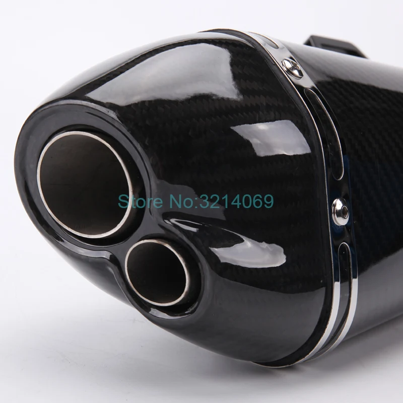 Универсальный Мотоцикл выхлопная труба akrapovic углеродного волокна Совет 51mm черный глянцевый Escape Длина 470 мм ZX6R Tmax530 изменение глушитель