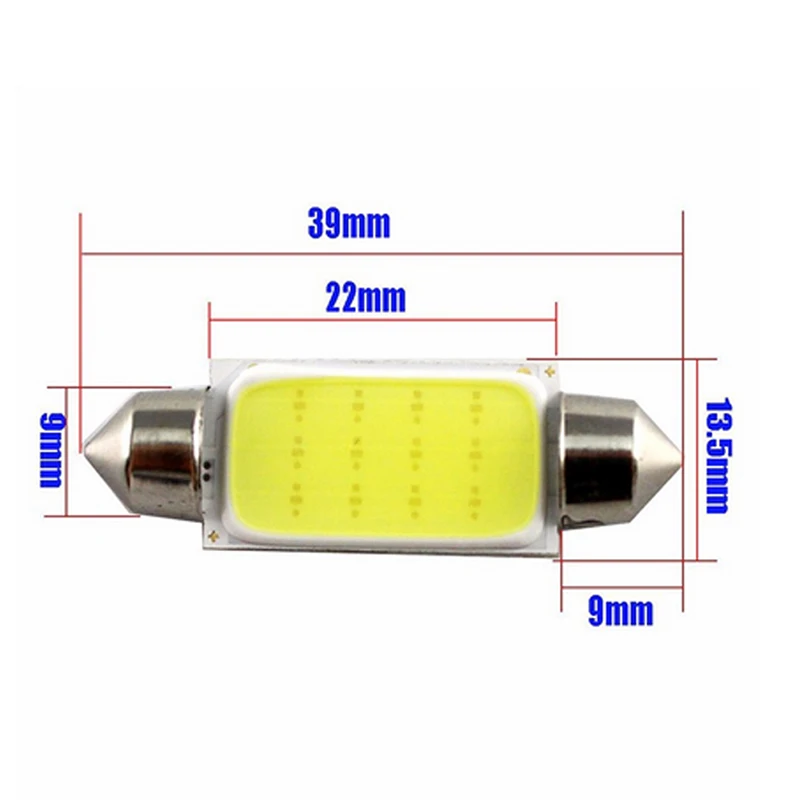 Carsty Festoon COB 31MM / 36MM /39MM/42MM 3W Car LED Bulbs Interior Dome Map Reading Lights White 12V Hot 10Pieces/lot | Автомобили и