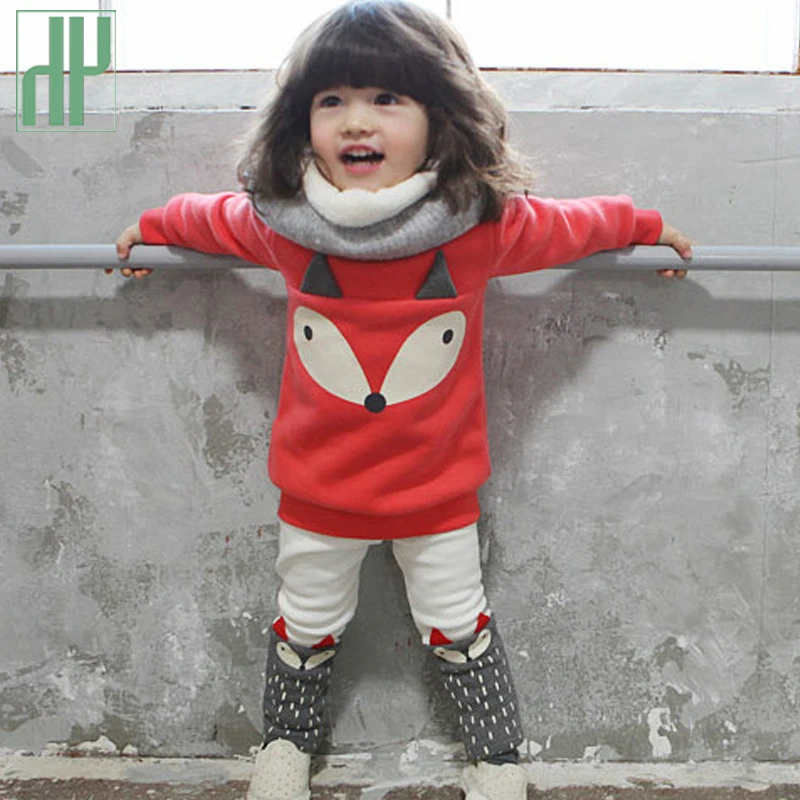 Девушки зимняя детская одежда fox Детская Одежда устанавливает детские пуловеры