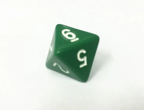 5 шт. T & G игральные кости высокого качества Зеленые 8 сторонние D8 веселые игры