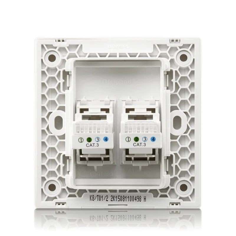 Высококачественная настенная розетка с двойным телефоном и большой панелью 86