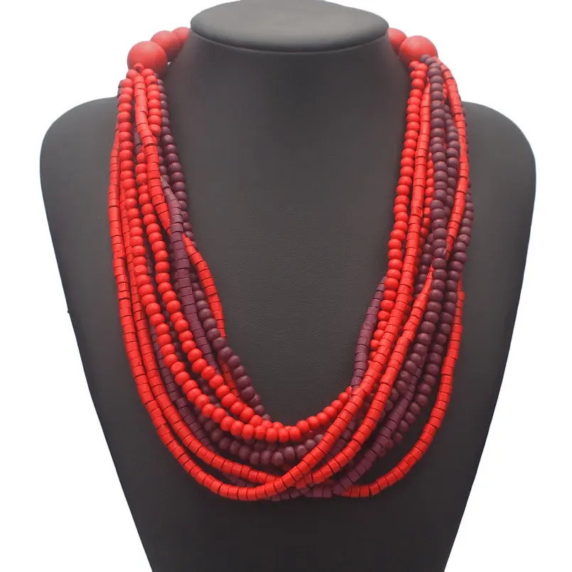 Женское многослойное ожерелье с бусинами MANILAI богемное ручной работы из