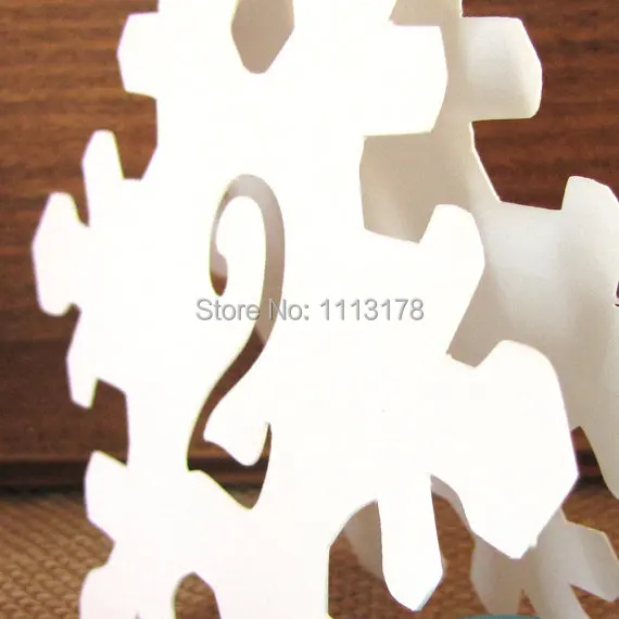 cheap Snowflake Table numbers winter wedding Baptism Decoration Romantic Event Favor Baby Shower Cutout Scrapbook | Дом и сад