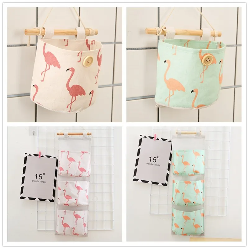 1 шт. висячая сумка с изображением фламинго для хранения новогоднего домашнего