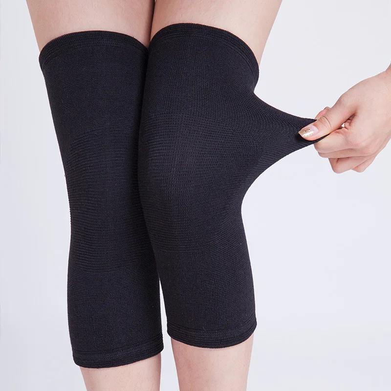 Турмалиновый черный поддерживающий наколенник вязанный Магнитный Уход за