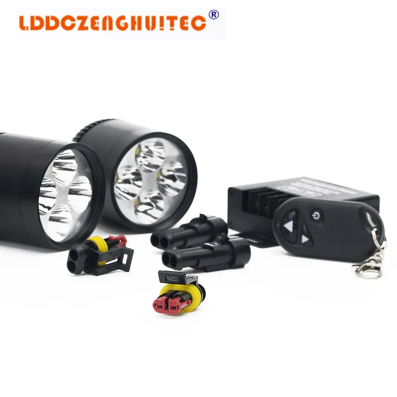 LDDCZENGHUITEC автомобильные мотоциклетсветодиодный фары DRL Противотуманные точечные