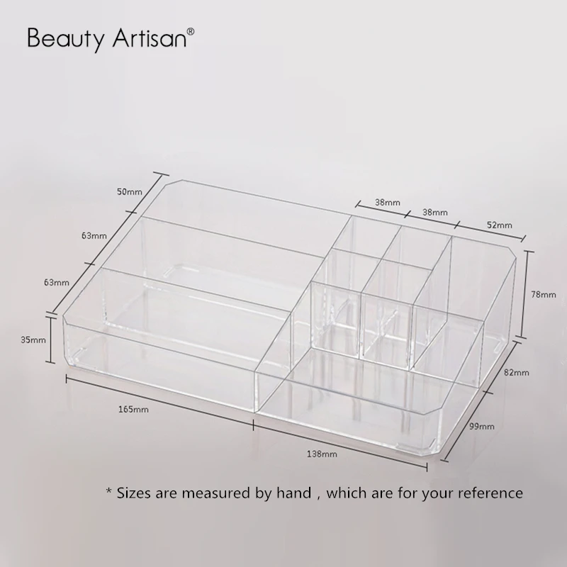 

Acrylic Makeup Organizer Plastic Storage Box For Jewelry Container Toiletry Organizer Cosmetic Storage Box Holder 30x18x7.8cm