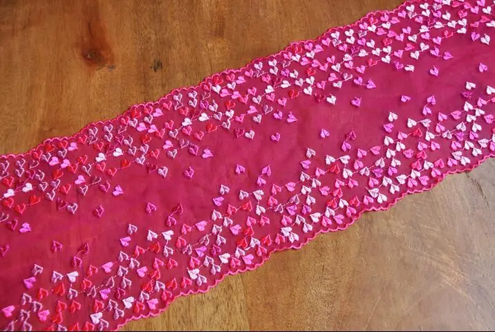 Лидер продаж 2 метра ширина 18 см Сверхширокая вышитая кружевная отделка для