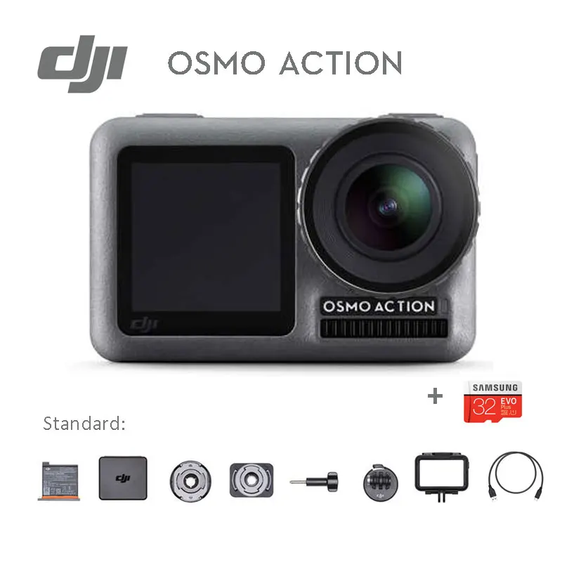 DJI Osmo Action двойные экраны 4 K HDR видео UHD качество изображения Водонепроницаемый бренд