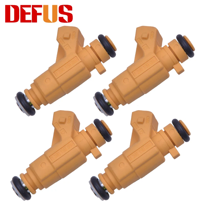 DEFUS 4X Bico топливный инжектор OEM 0280156086 для Защитные чехлы для сидений, сшитые специально для Opel ASTRA рыбных 1,8 2,0 FLEX ZAFIRA 2,0 VECTRA S10 2,4 FLEX сопла в высшей степени