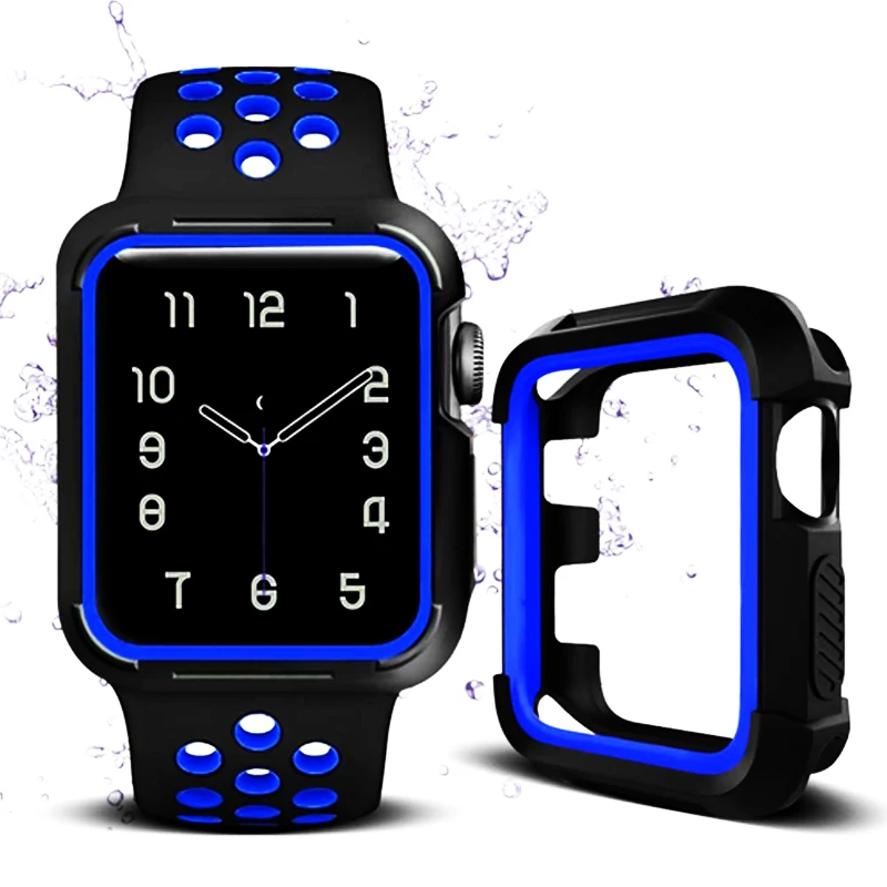 Защитный чехол и ремешок для apple watch 4 3 band 44 мм 40 защитный correa спортивный браслет