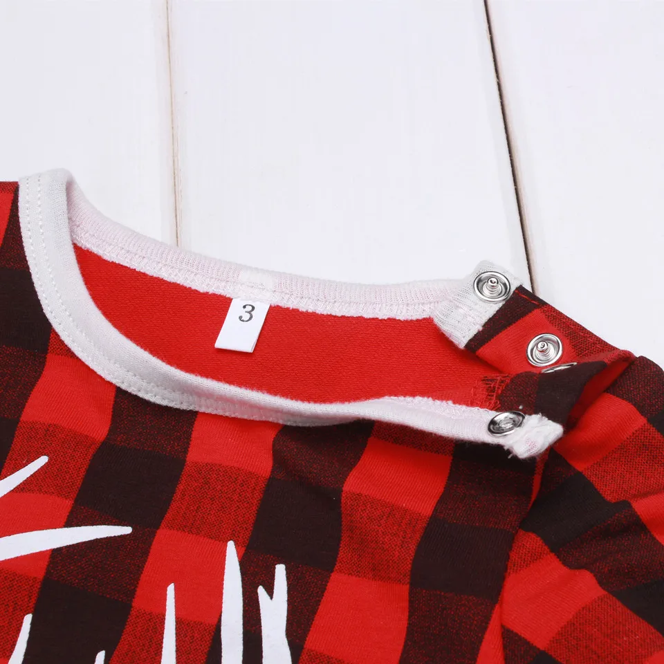 Пижамный комплект для маленьких мальчиков и девочек в рождественском стиле