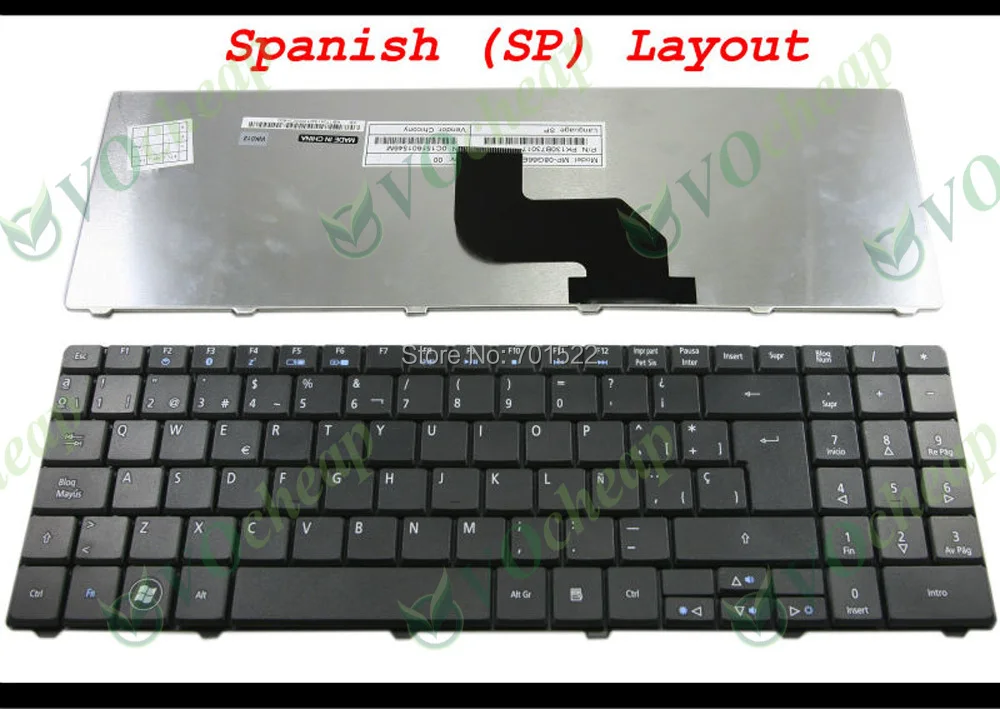 Новая клавиатура для ноутбука Acer Aspire 5332 5532 5534 5732 5732Z 5732ZG 5516 5517 черная с испанской